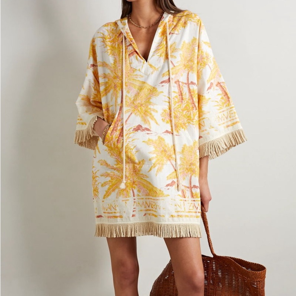zimmermann cira hooded midi dress yellow jacket New! Size 2 - Picture 2 of 6